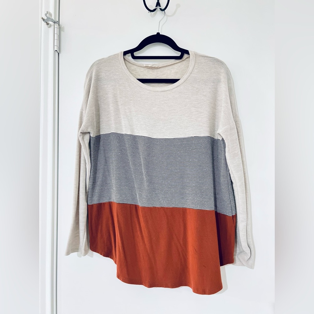 Color block flowy tunic